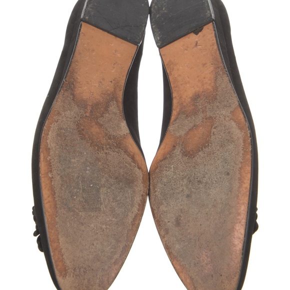 Salvatore Ferragamo black suede ballet flats - 38 - fits small like a size 7 - Picture 5 of 5